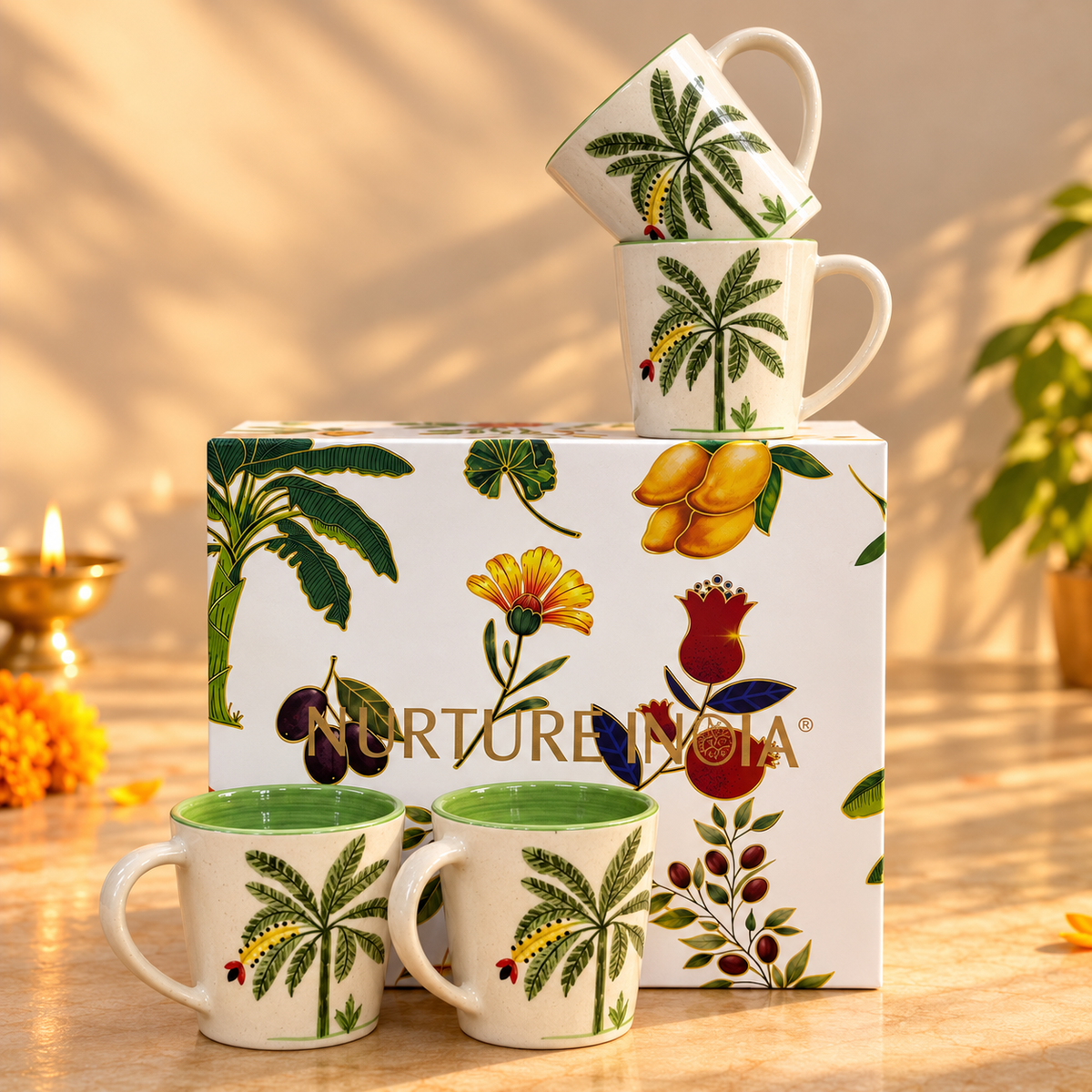 Set of 4 Mugs - Gift Hamper