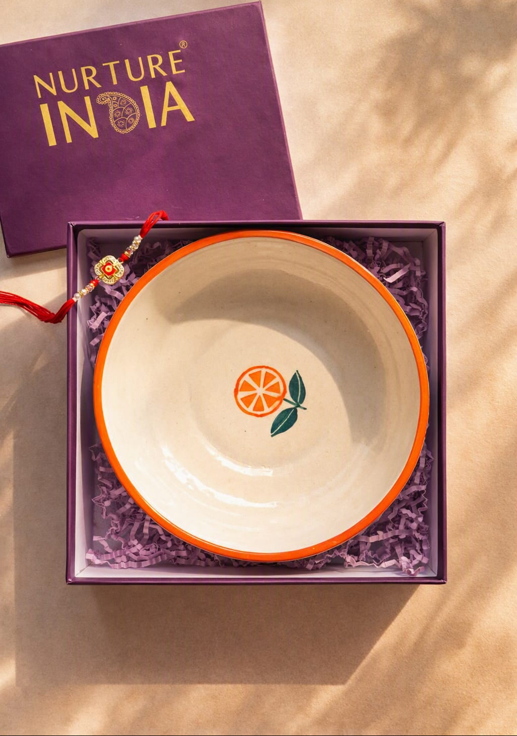 Narangi Orange Ceramic Bowl Hamper