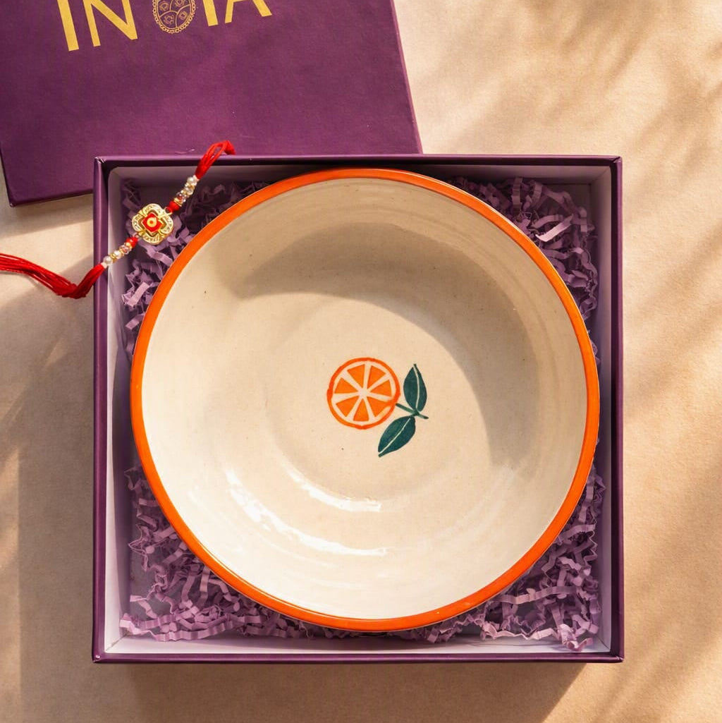 Narangi Orange Ceramic Bowl Hamper