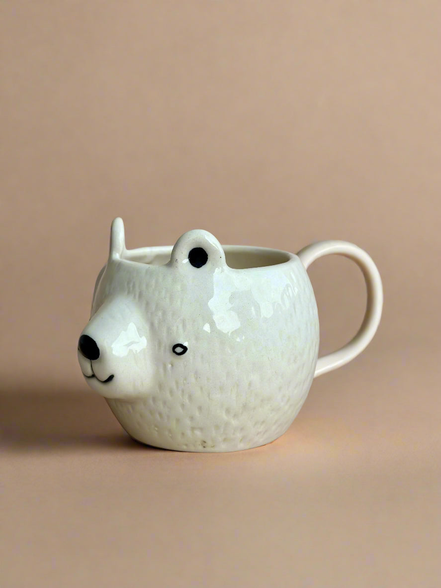 White Teddy Bear Large Mug - (300ml)