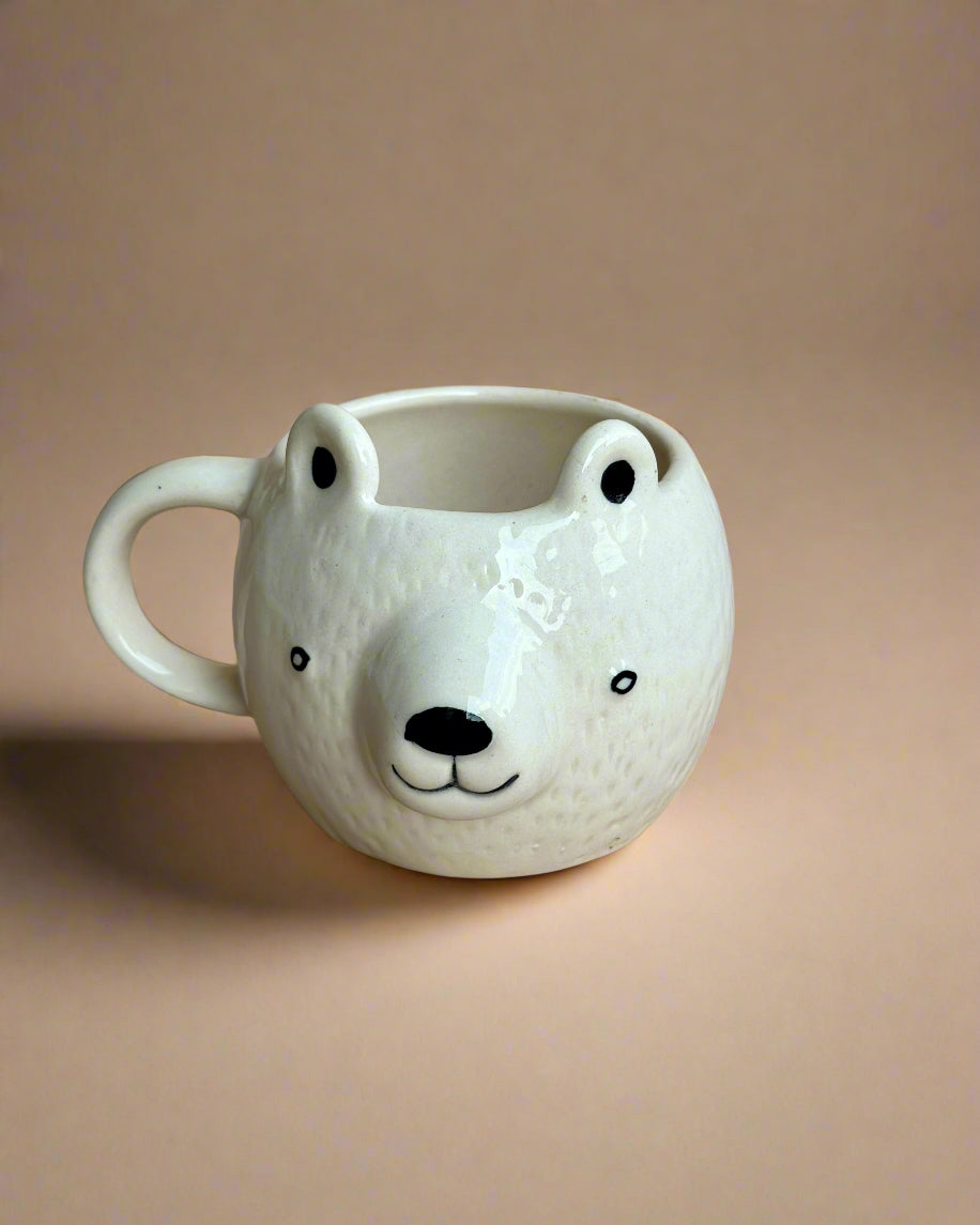 White Teddy Bear Large Mug - (300ml)