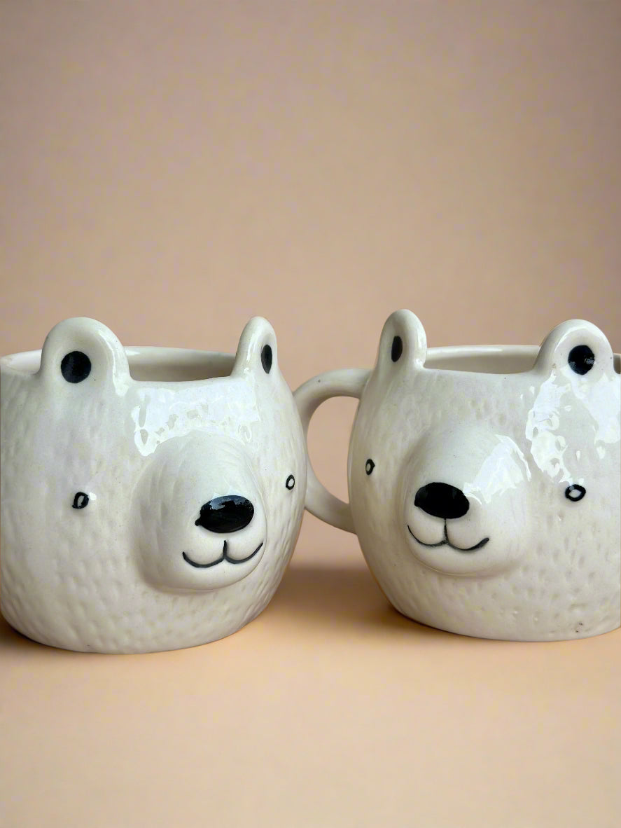 White Teddy Bear Large Mug - (300ml)