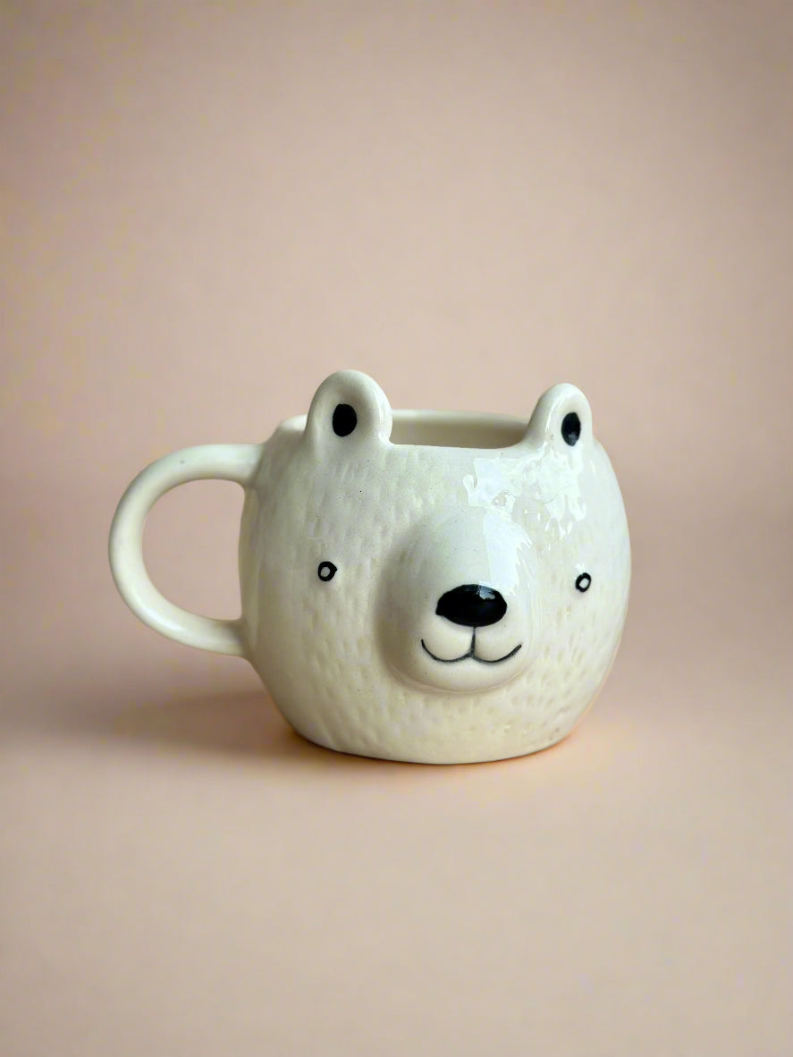 White Teddy Bear Large Mug - (300ml)