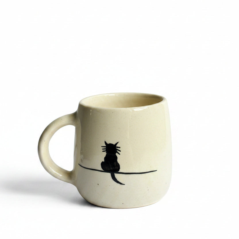 Black Cat Ceramic Mug (250ml)
