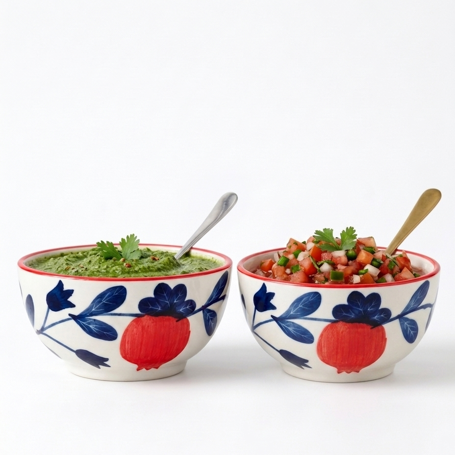 Multipurpose Anaar Bazaar Ceramic Prep & Dip Bowl