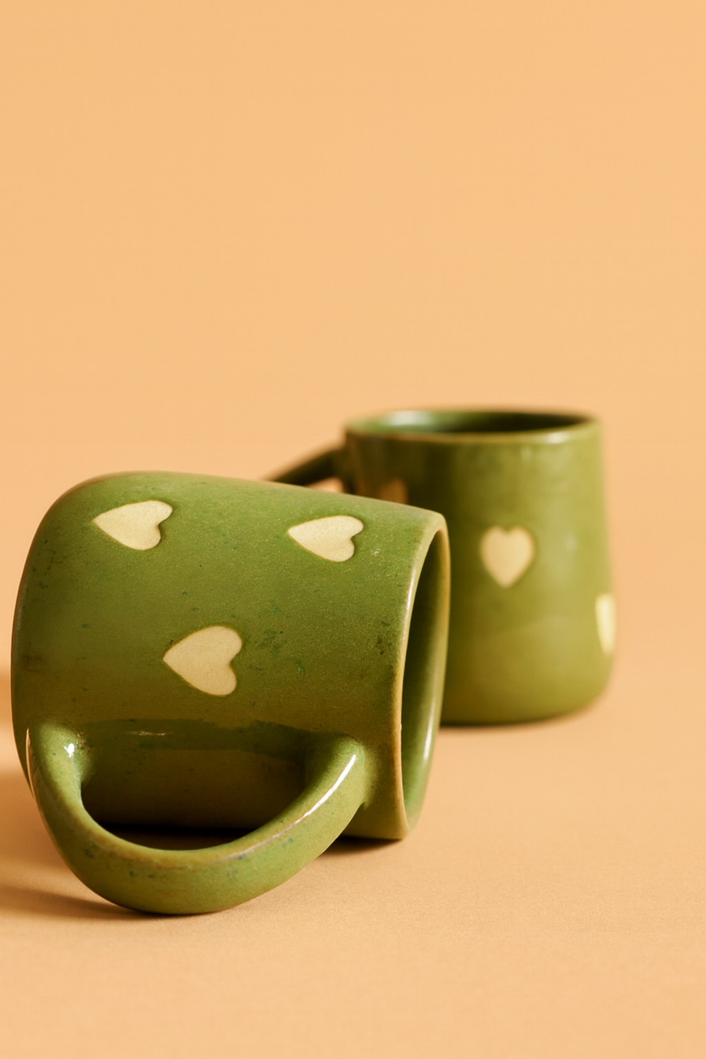 Green Heart Ceramic Mug