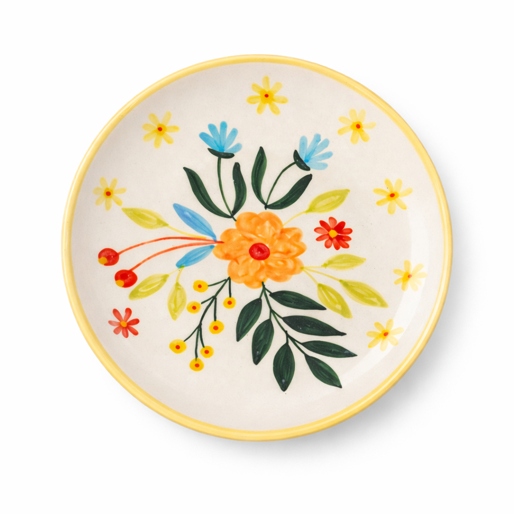 Floral Extravaganza Ceramic Plate Sets (7.5 inches)