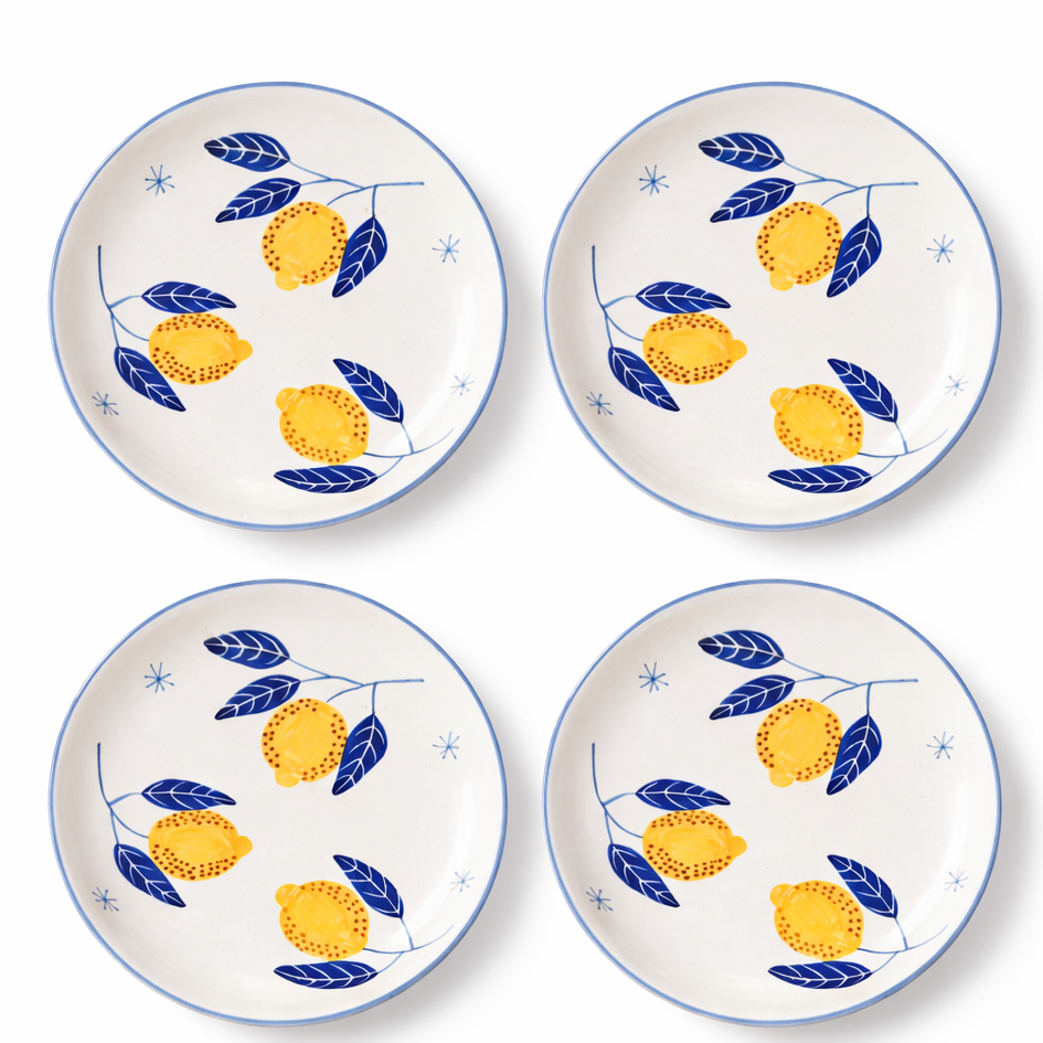 Italian Lemon Leafy Plate Sets (7.5 inches)