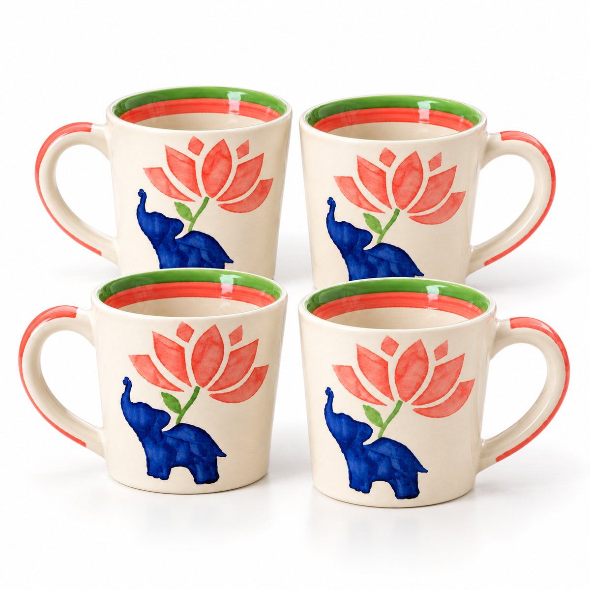 Lucky Lotus | Lotus & Elephant Ceramic Mug
