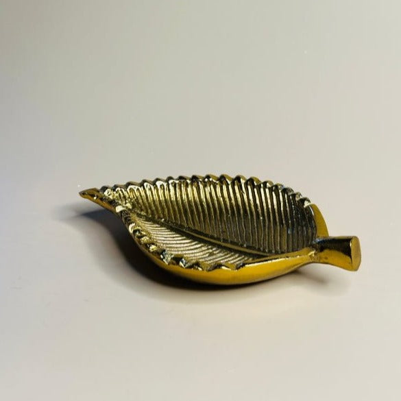 Gold Beetle Leaf Inspired Decorative Plate - Small - Nurture India