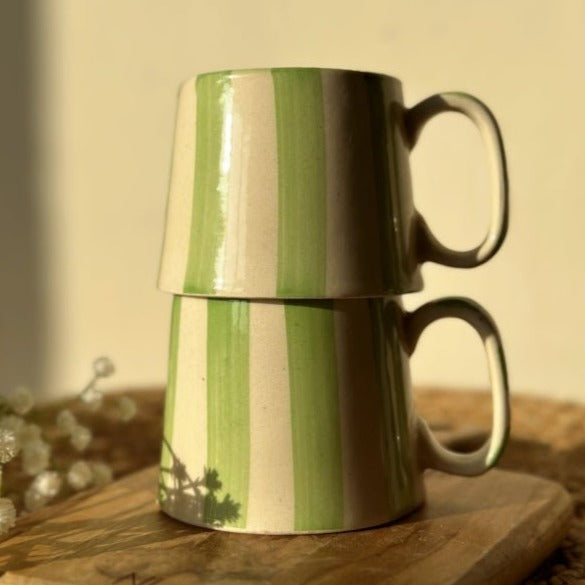 Gorgeous Green Ceramic Coffee Cup - 220ml - Nurture India