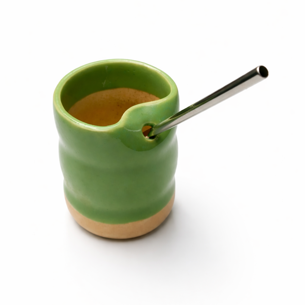 Green Ceramic Glass without Straw