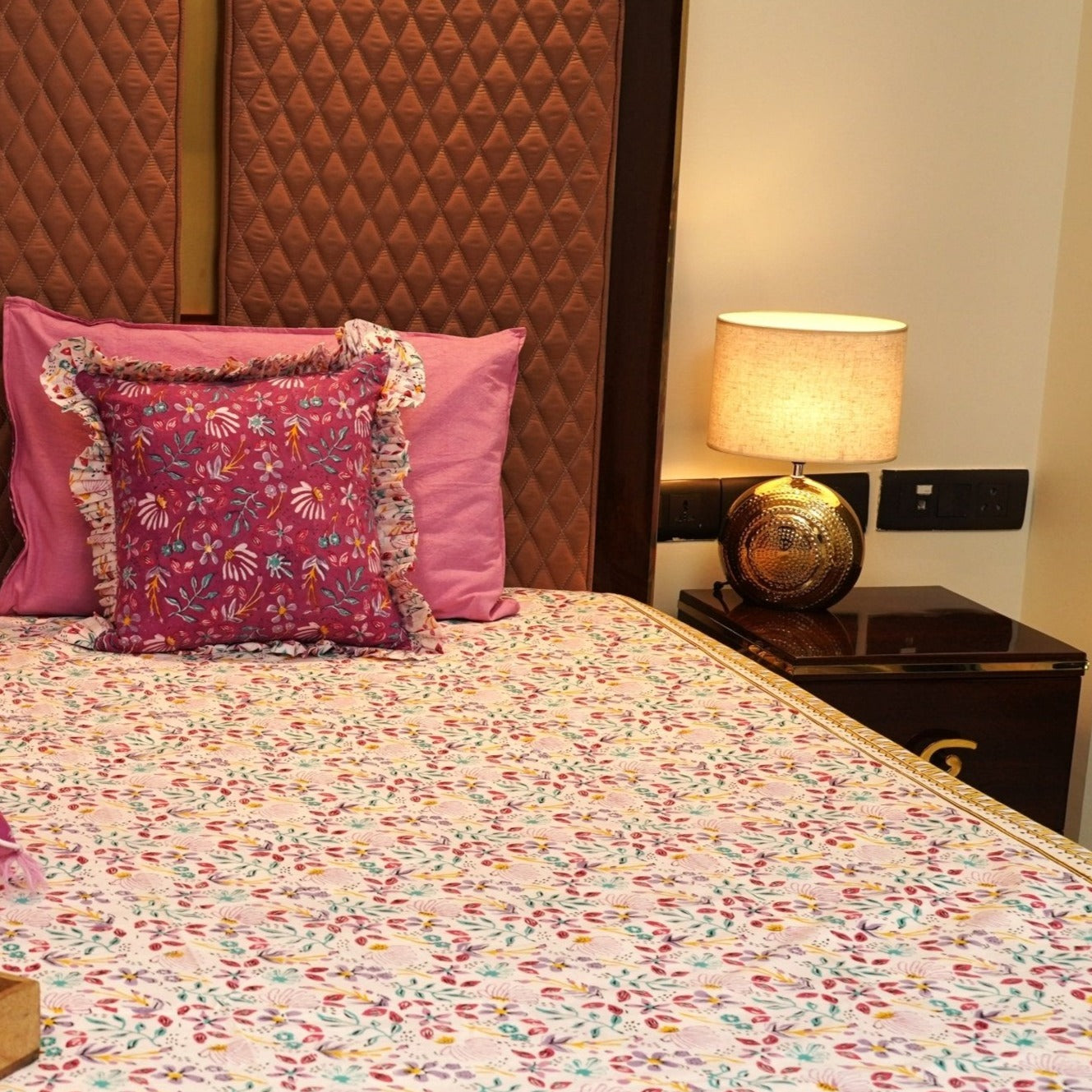 Handblockprinted Garden of Eden Bedsheet - Nurture India