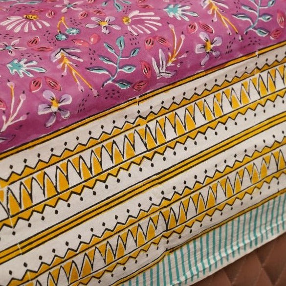 Handblockprinted Garden of Eden Bedsheet - Nurture India