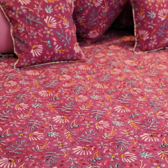 Handblockprinted Garden of Eden Bedsheet - Nurture India