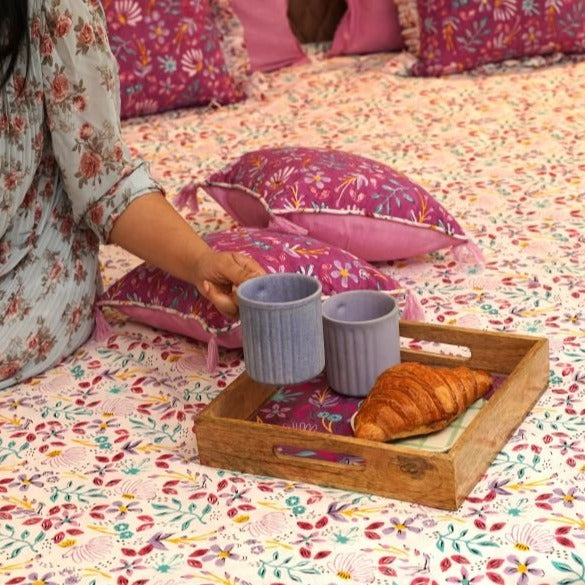 Handblockprinted Garden of Eden Bedsheet - Nurture India
