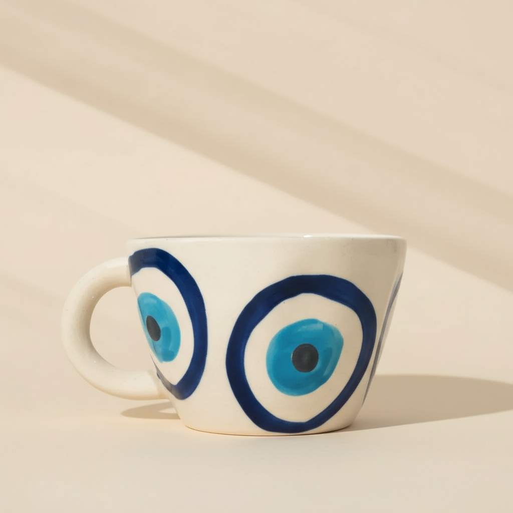 Evil Eye Espresso Ceramic Mugs (300ml)