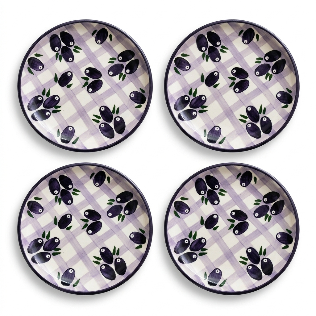 Jamun Junction Handpainted Ceramic Plate Sets (7.5 inches)
