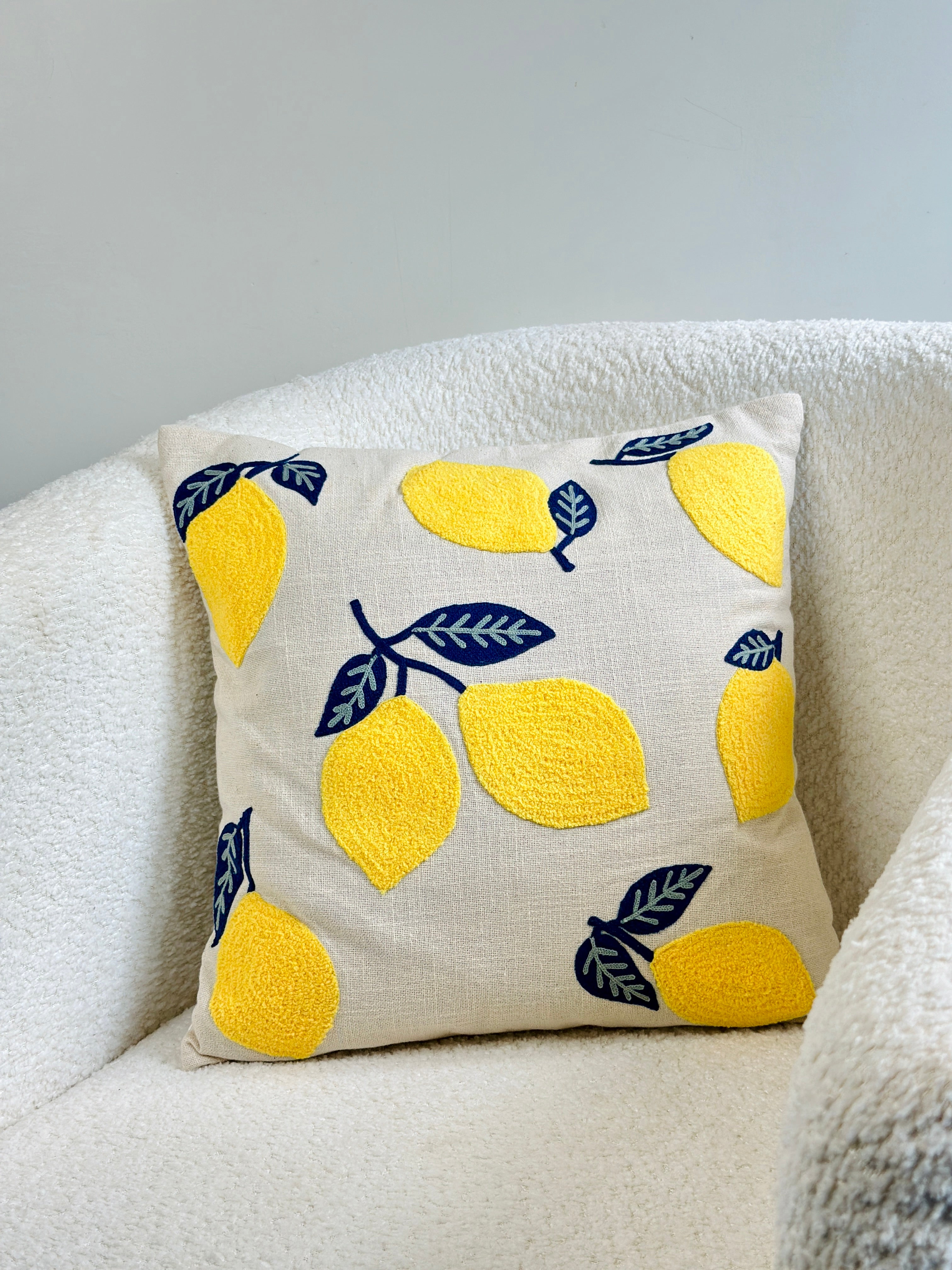 lemon cushion cover italy