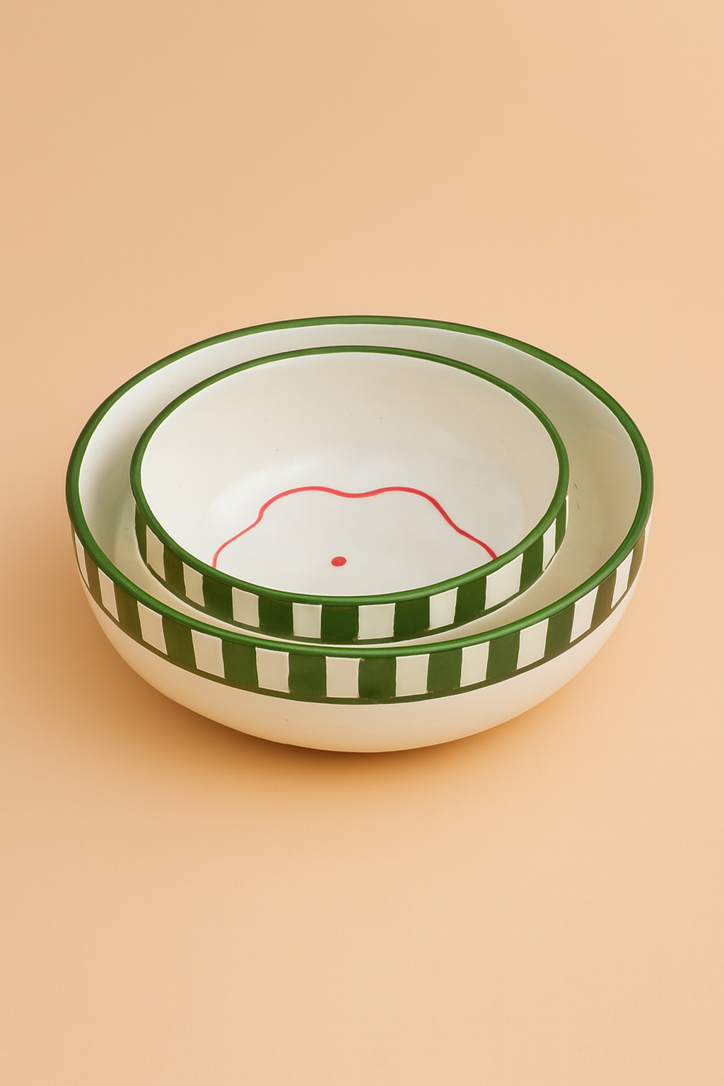 Christmas Tree Green Ceramic Bowl - (Large & Small)