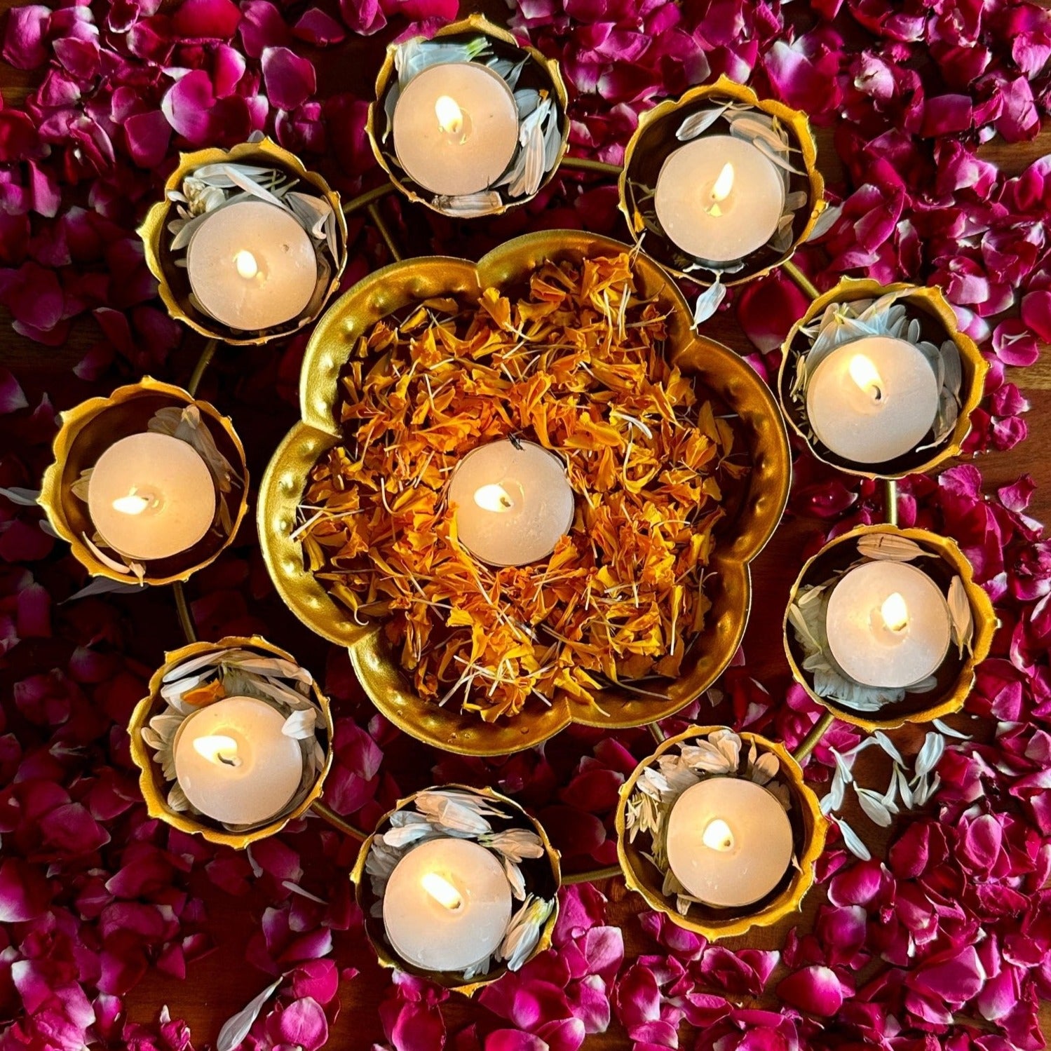 Metal Urli - Floral Decorative - Nurture India