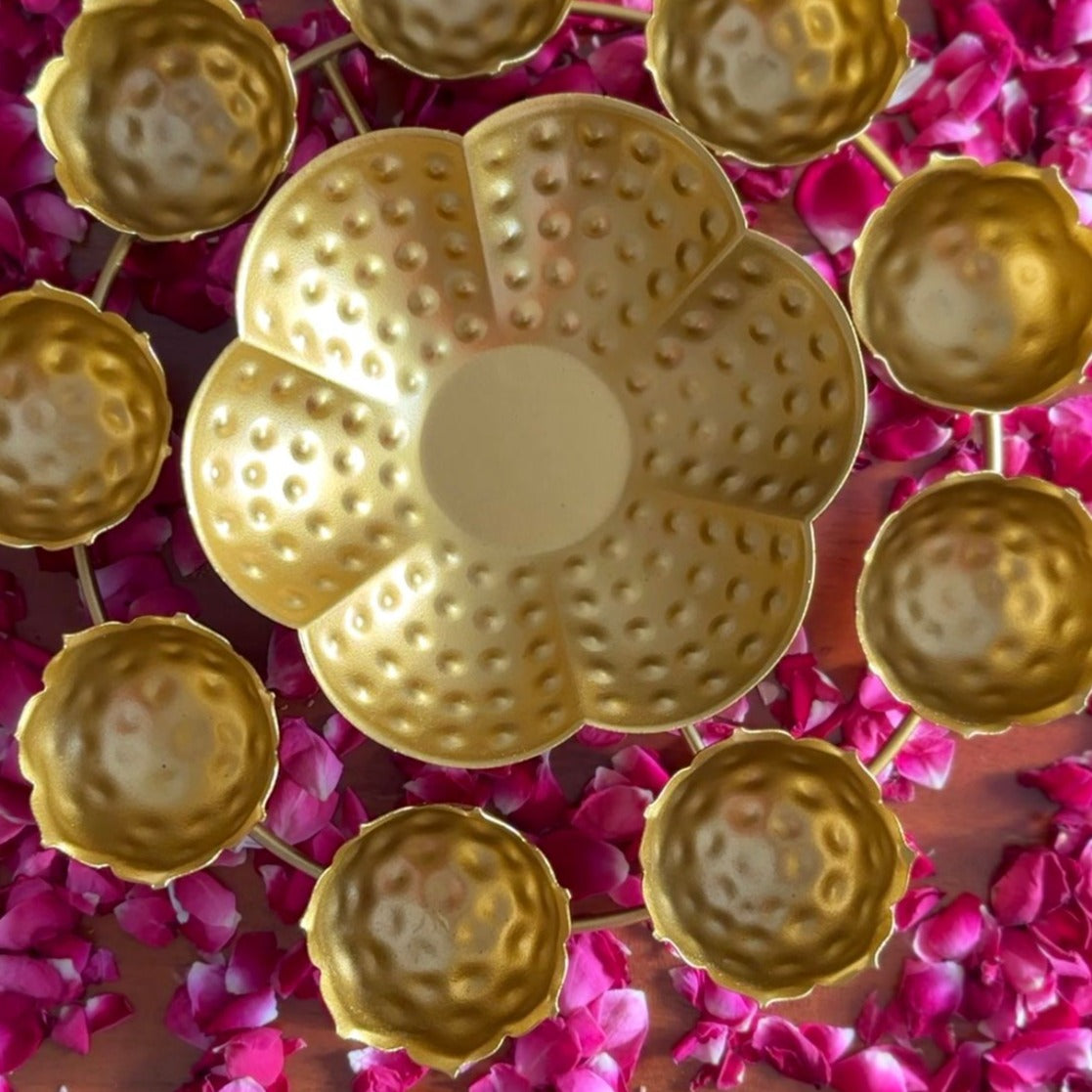 Metal Urli - Floral Decorative - Nurture India