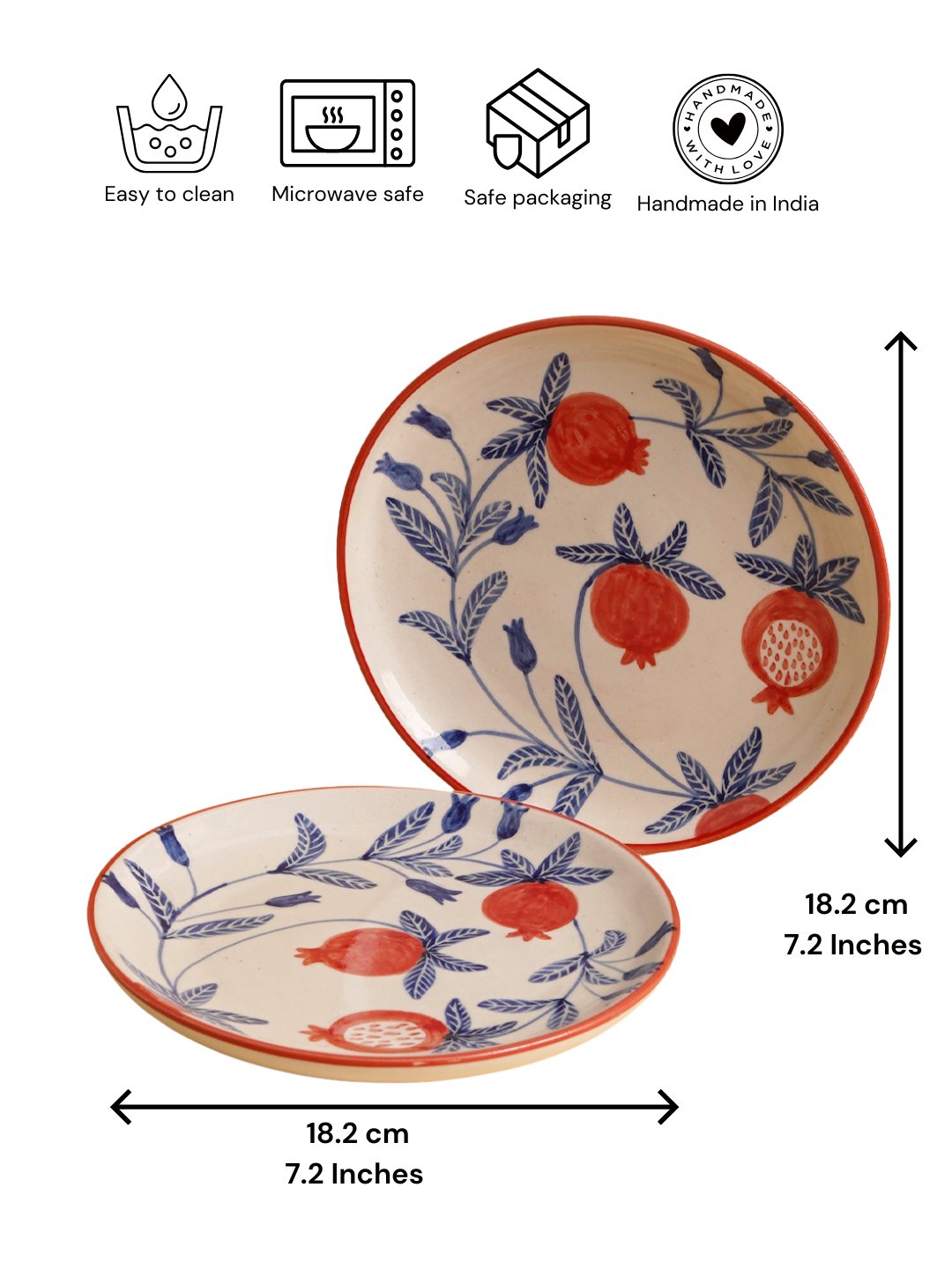 Anaar Bazaar Ceramic Plate Sets (7inches)
