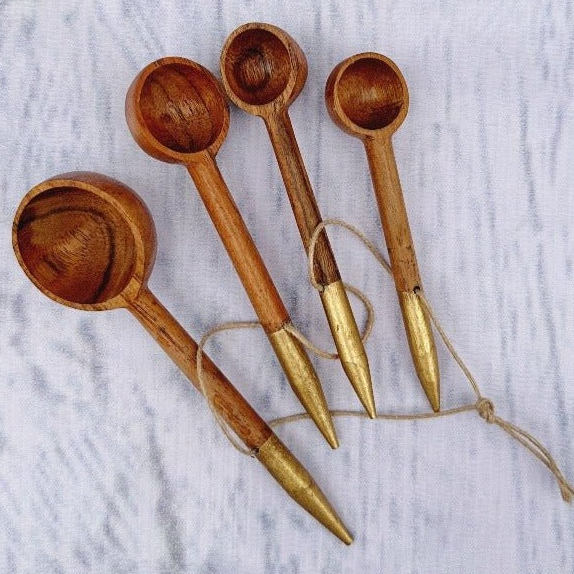 Neem Wood Measuring Spoon Set - 4
