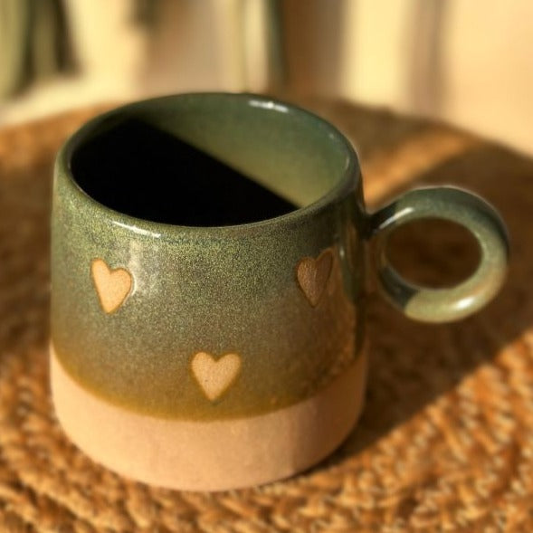Sea Green Hearty Ceramic Mug - 450ml Capacity - Nurture India