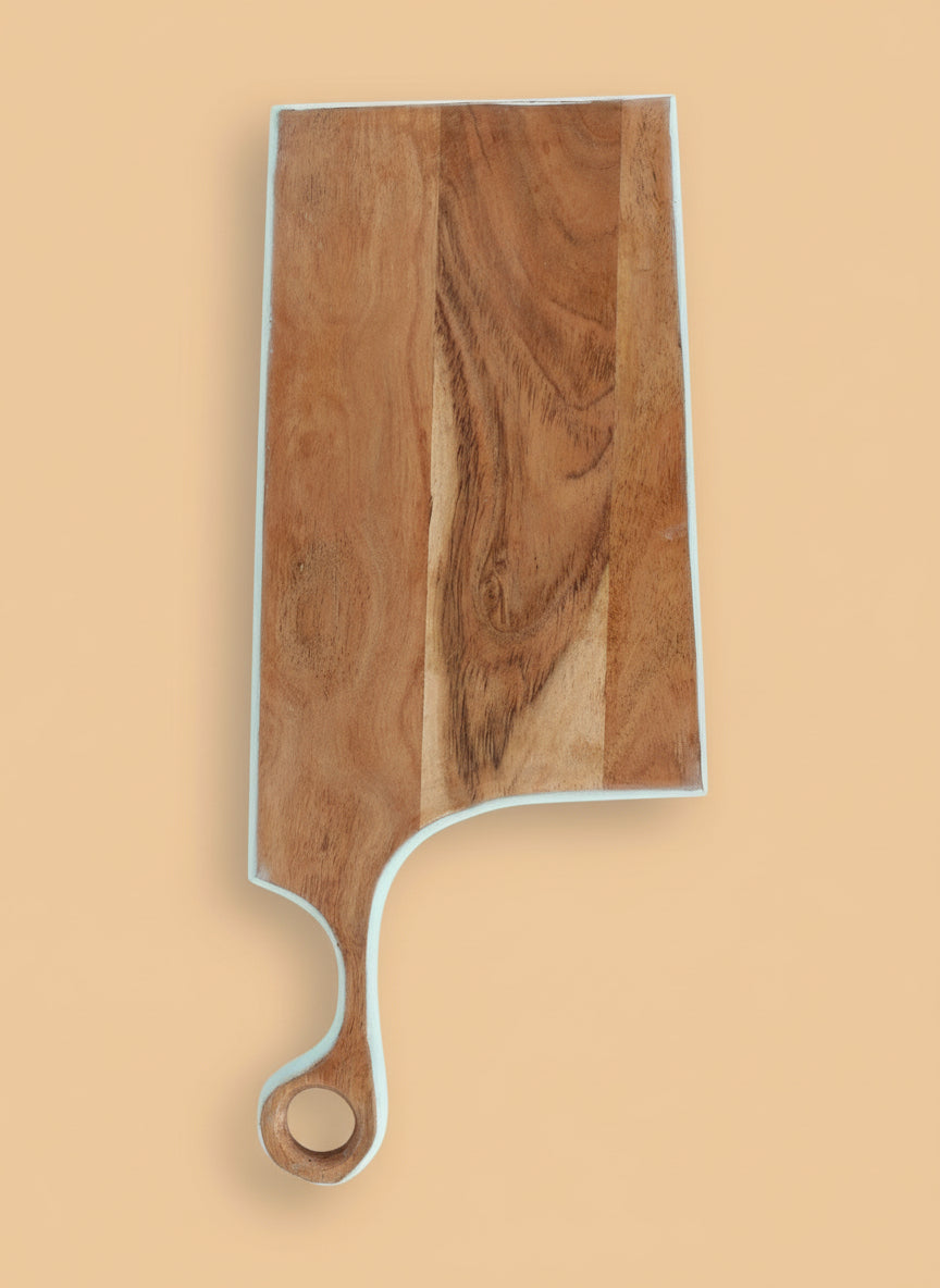 Sleek green Acacia Wood Platter - Nurture India