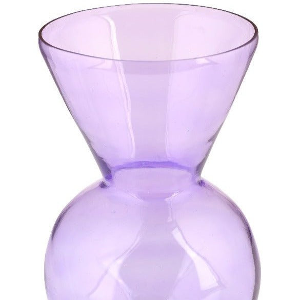 Totem Inspired Glass Vase - Purple Transparent Round Ball Design - Nurture India