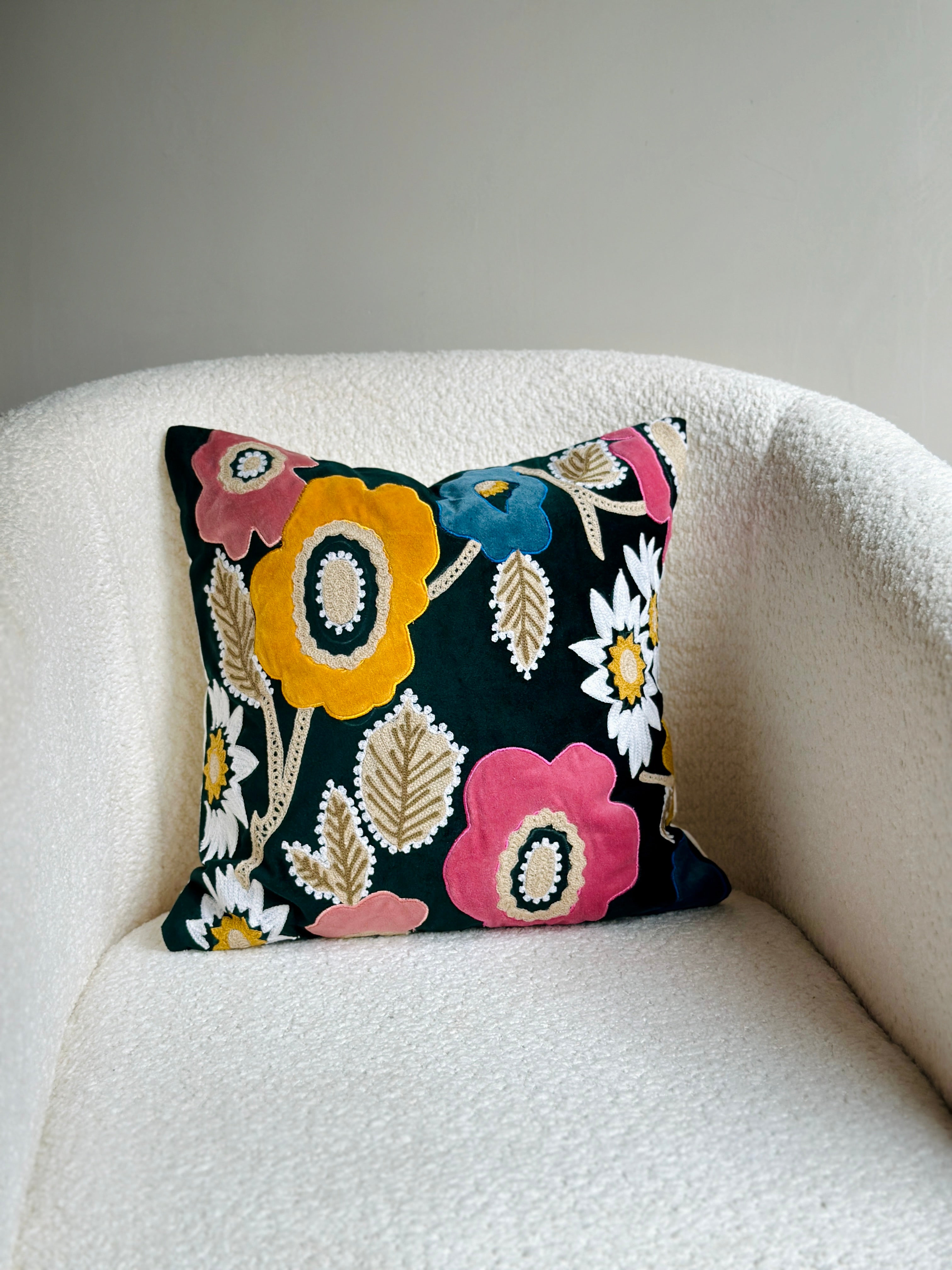 velvet patchwork cushion cover nurture india