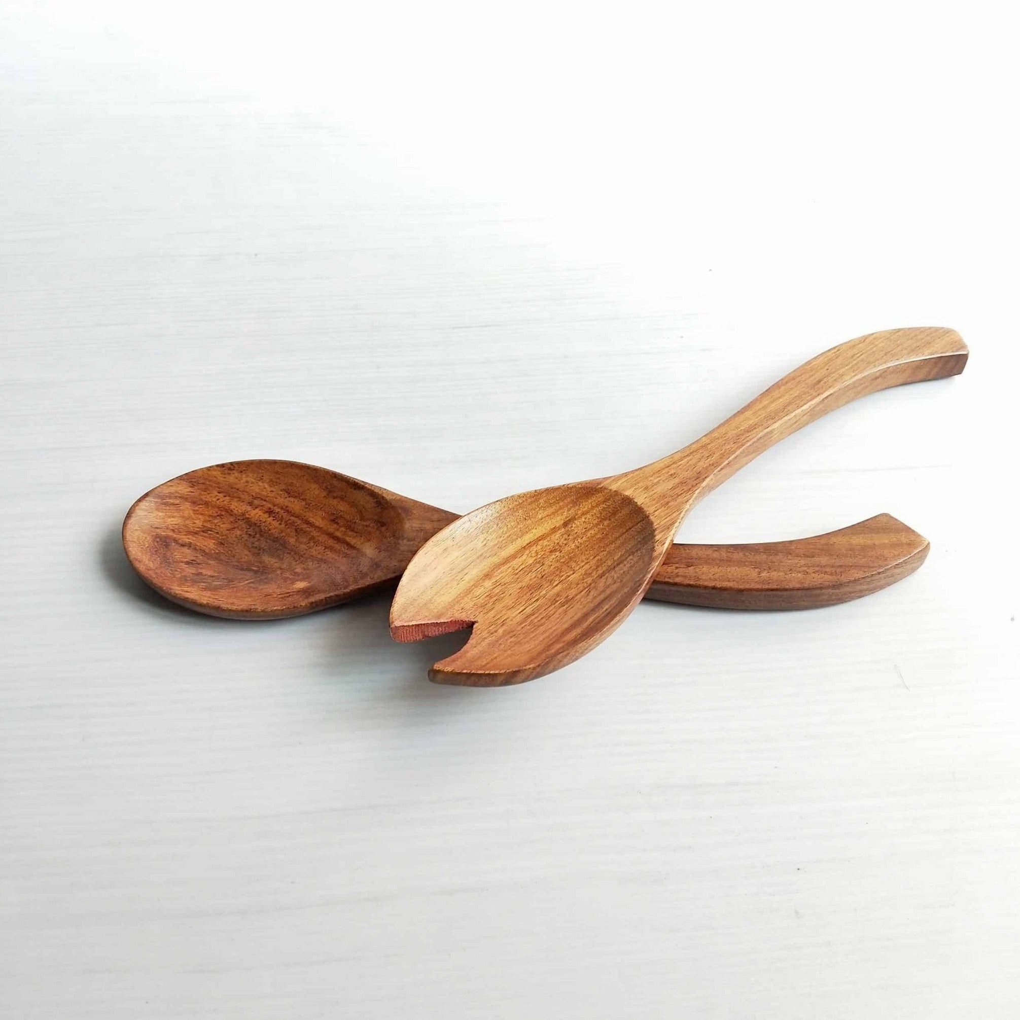 Wooden Abstract Salad Spoon - Nurture India