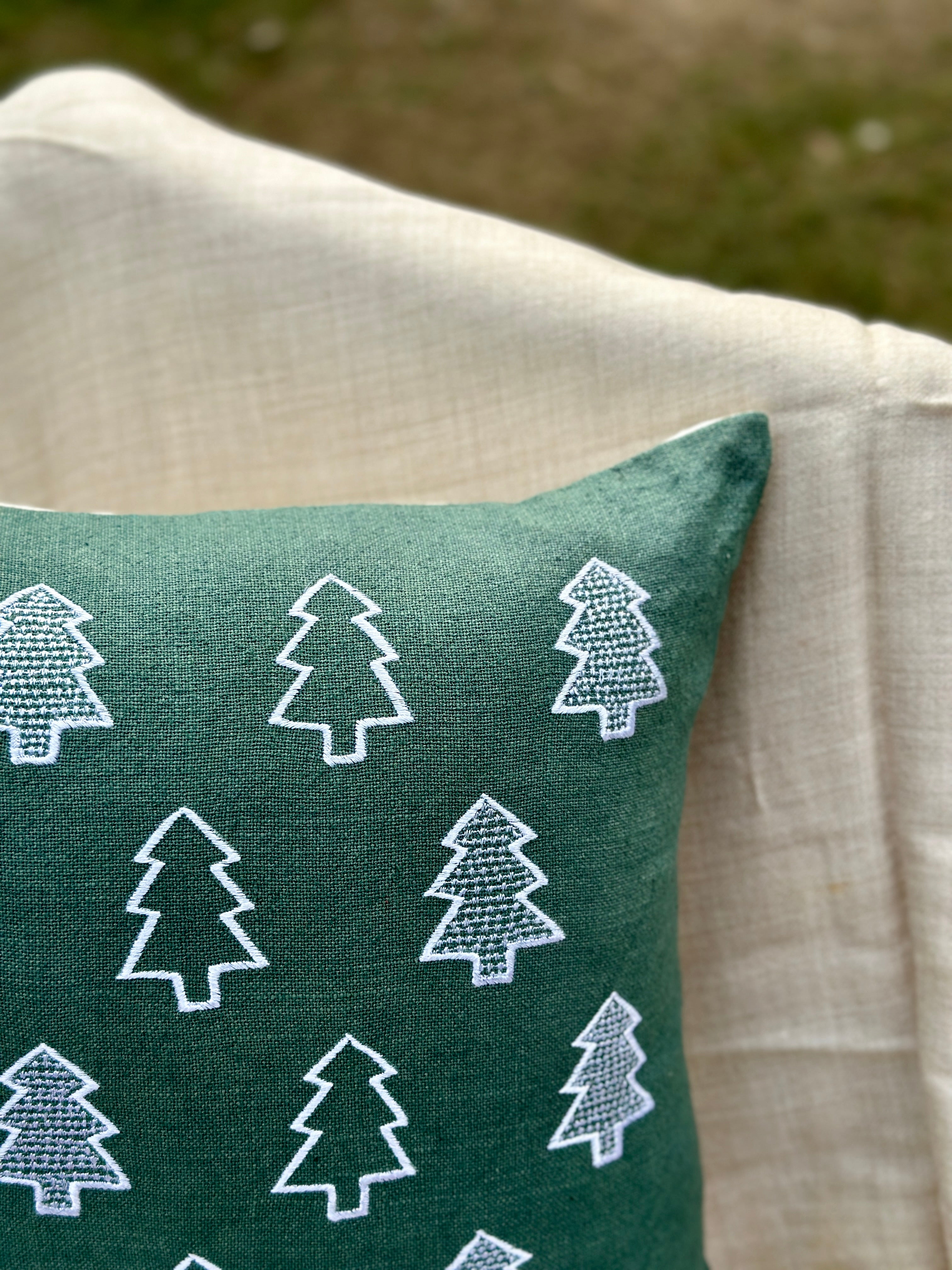 Green Tree Cushion Cover