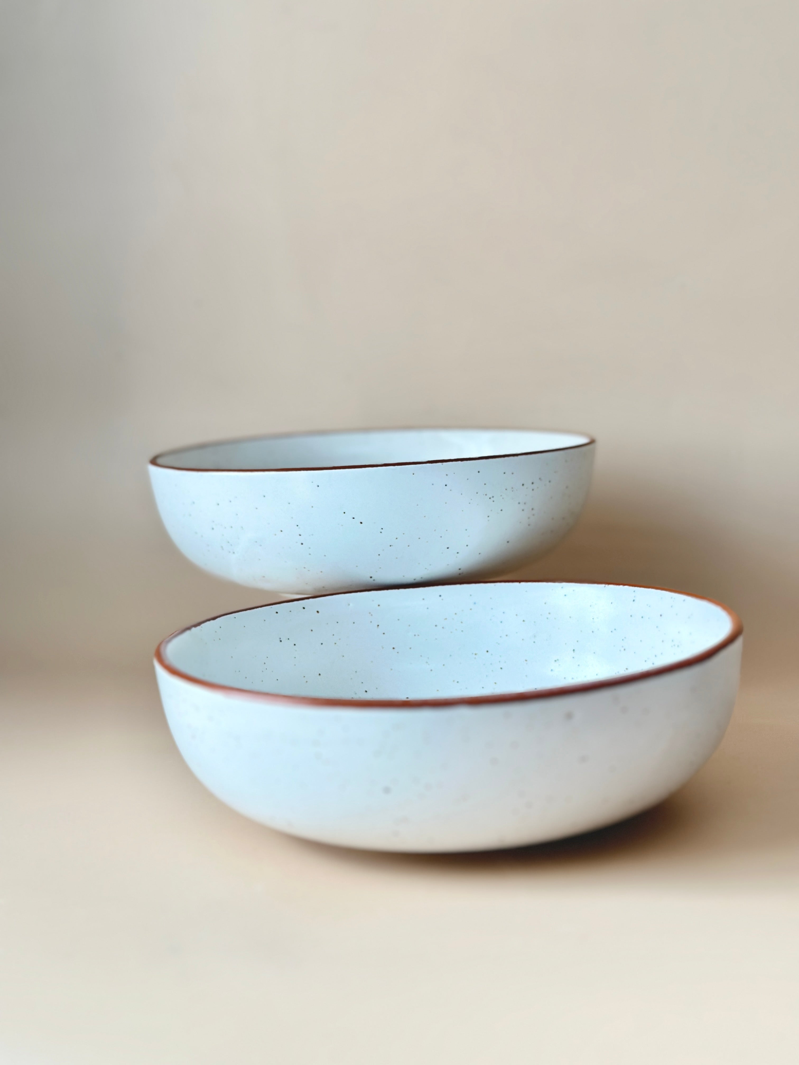 Sprinkle Egg White Ceramic Bowl