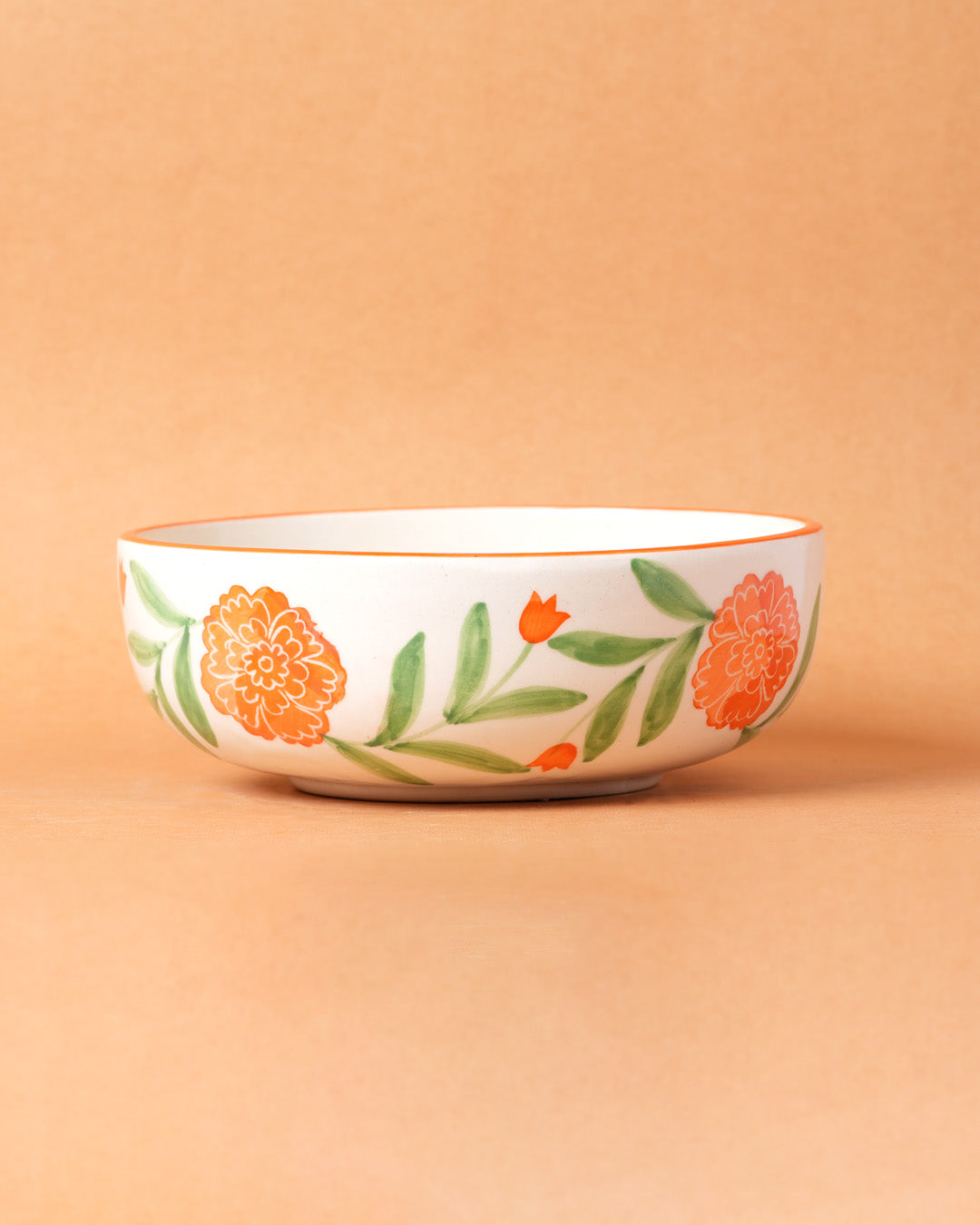 Marigold Mandi Handpainted Ceramic Breakfast Set of 3