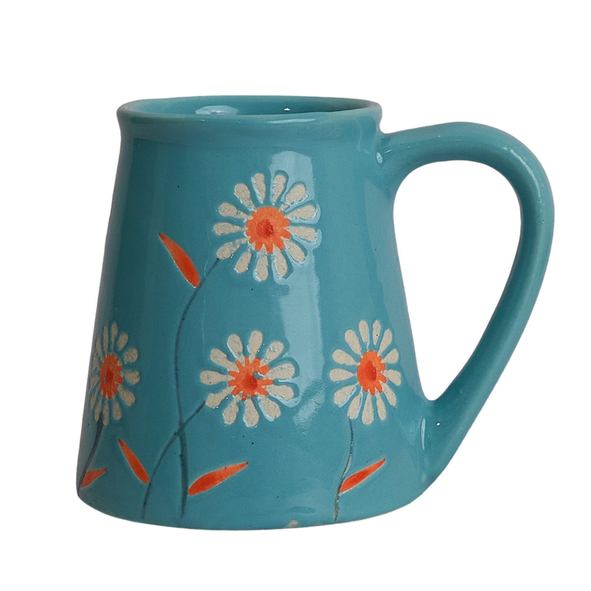 Garden Bloom Mug in Aqua Floral Print Design (250ml)