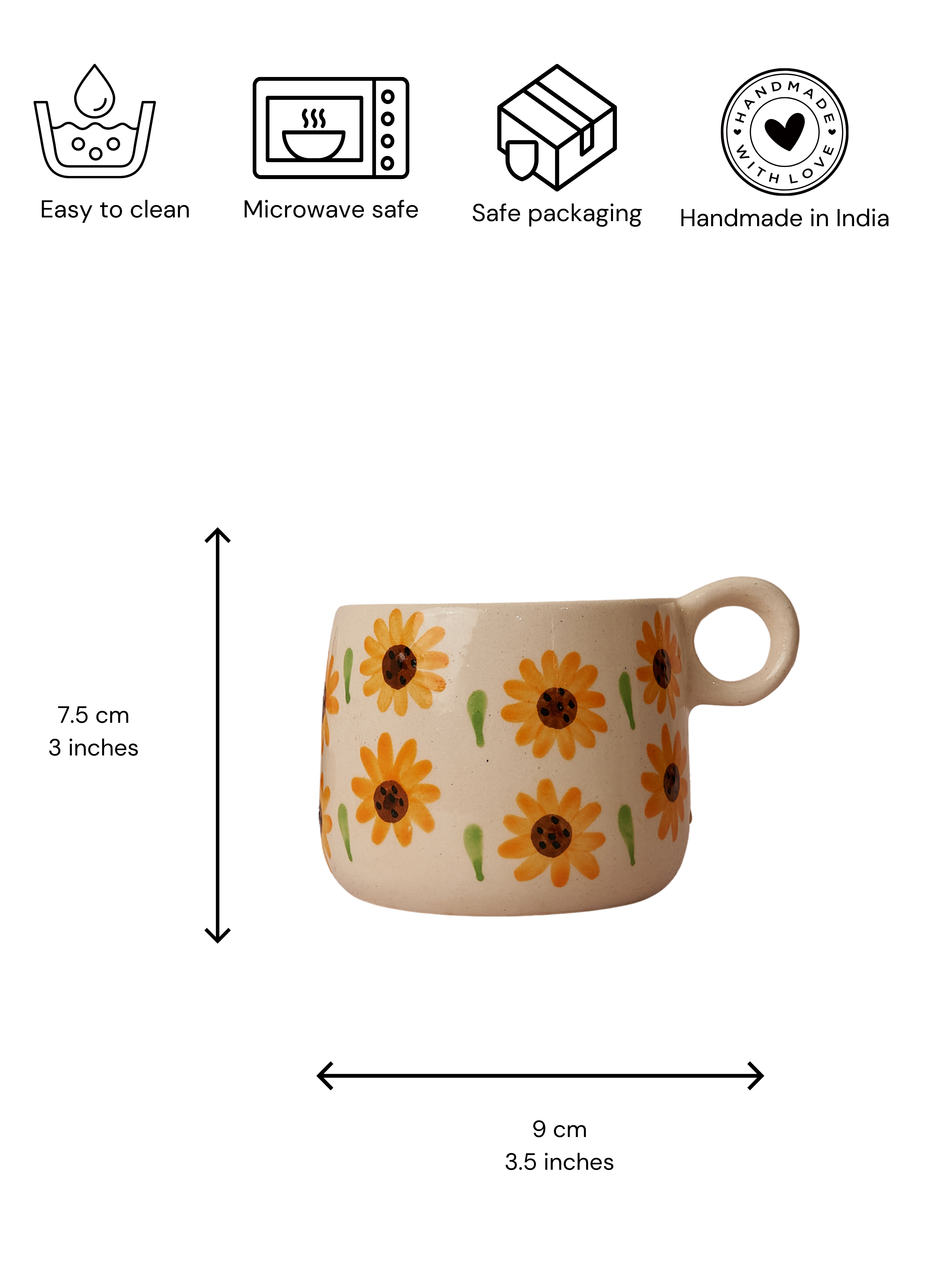 Sunflower Ceramic Cup