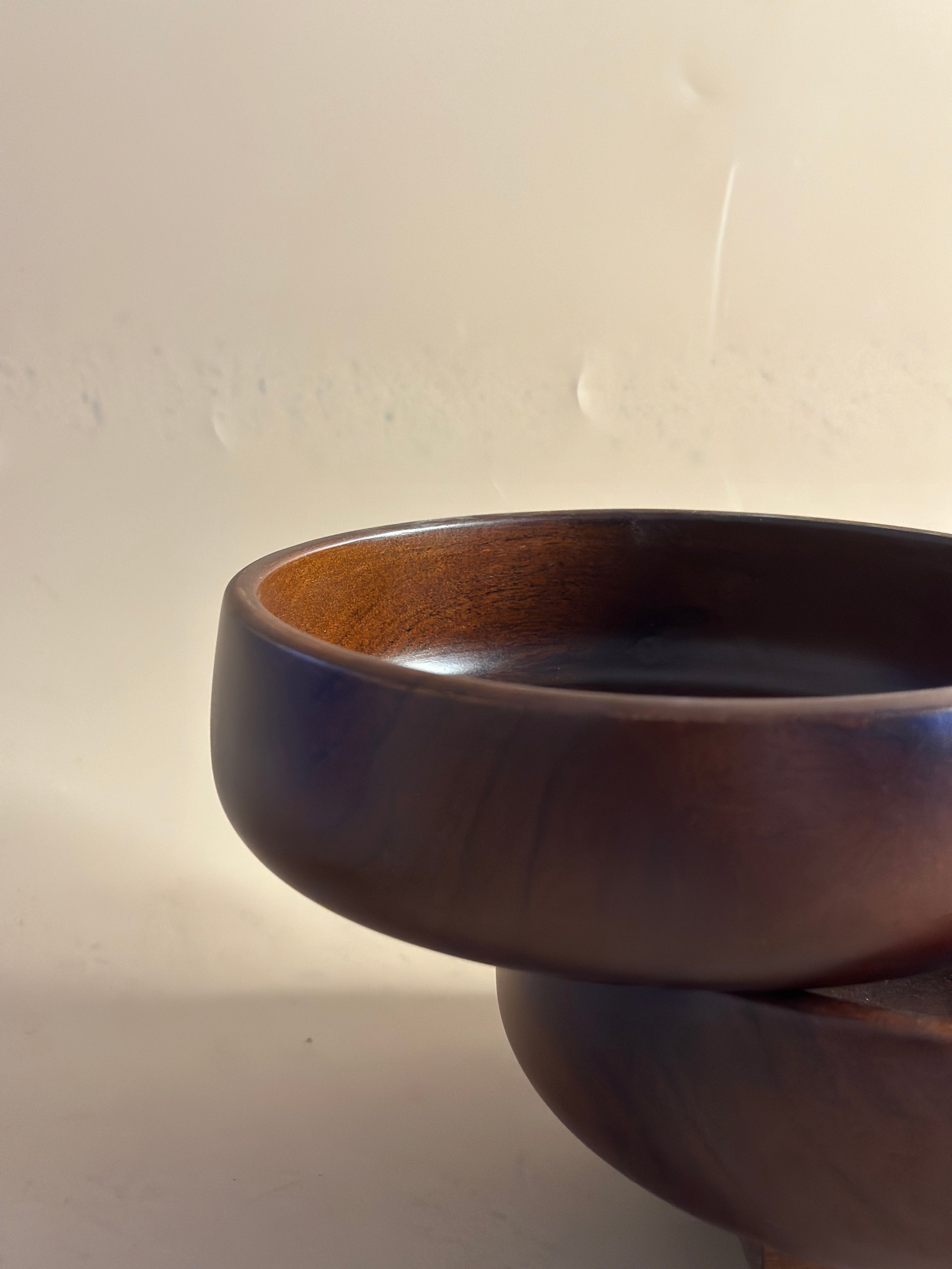 Wooden Salad Bowl Set of 2  (Rosewood)