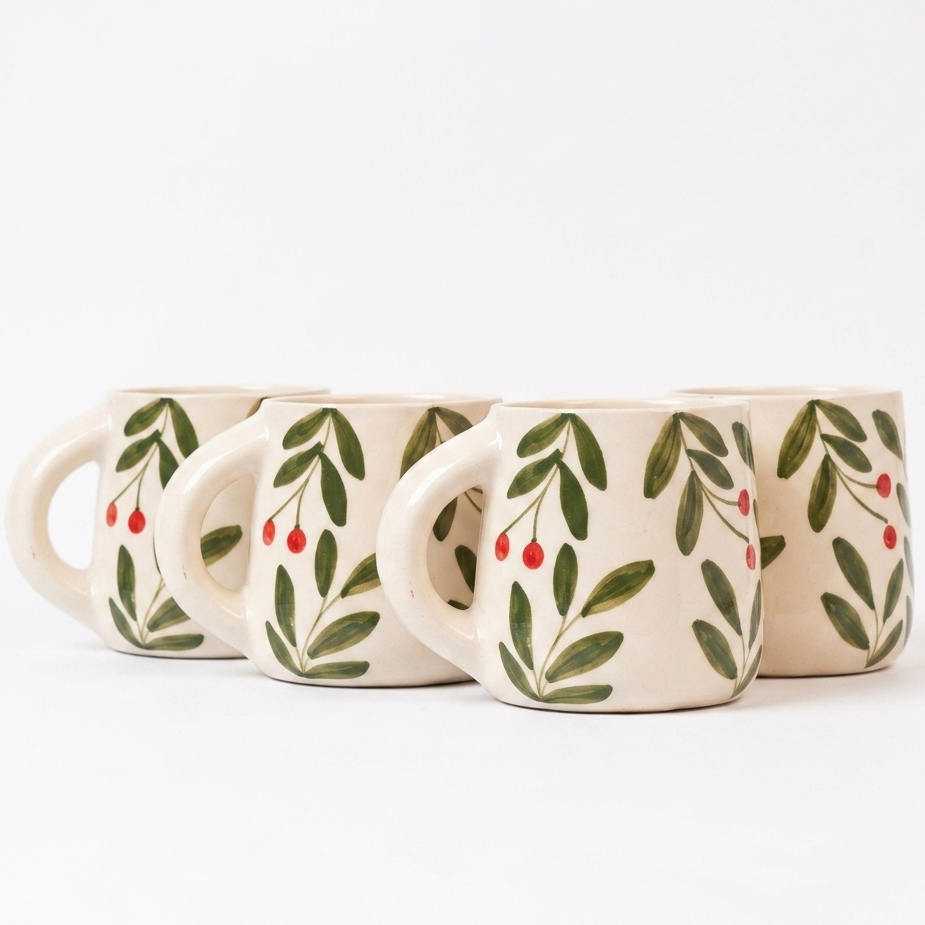 Olive Leaf Ceramic Mug (300ml)