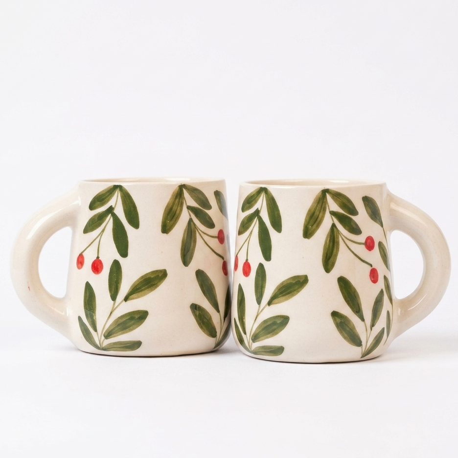 Olive Leaf Ceramic Mug (300ml)