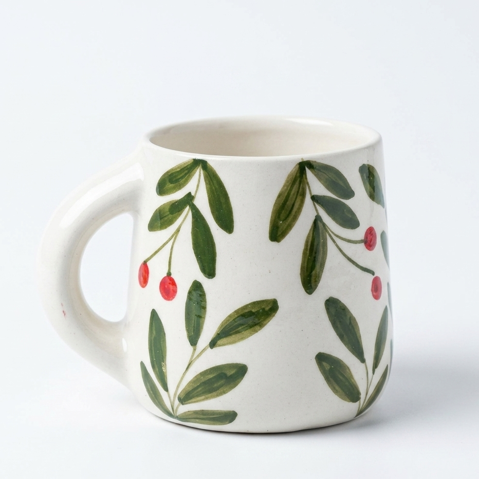 Olive Leaf Ceramic Mug (300ml)