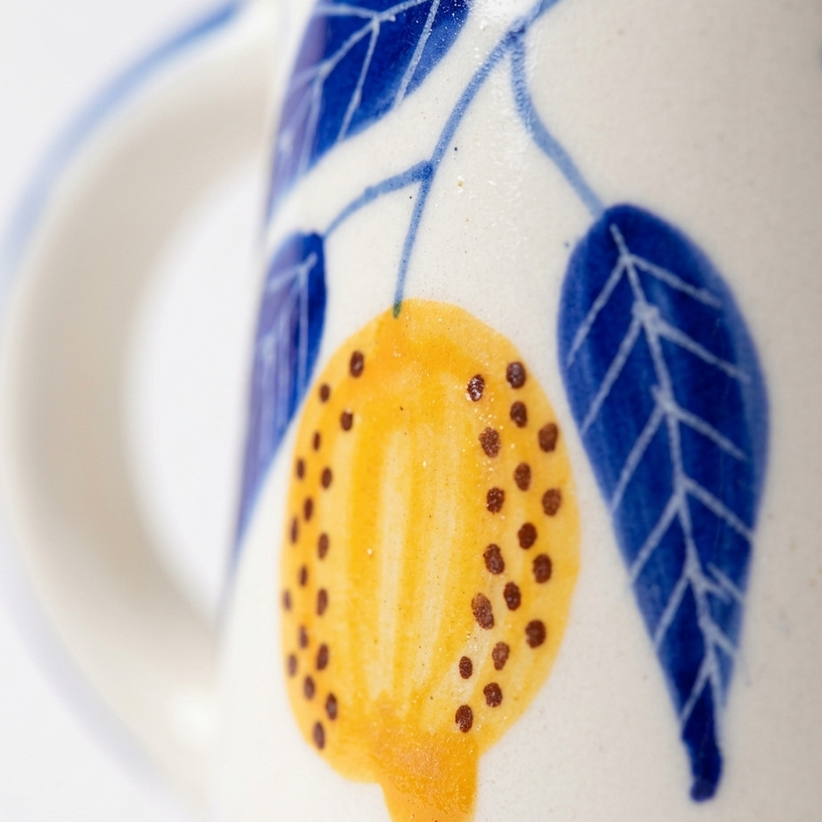 Lemon Leafy Ceramic Coffee Mug (300 ml)