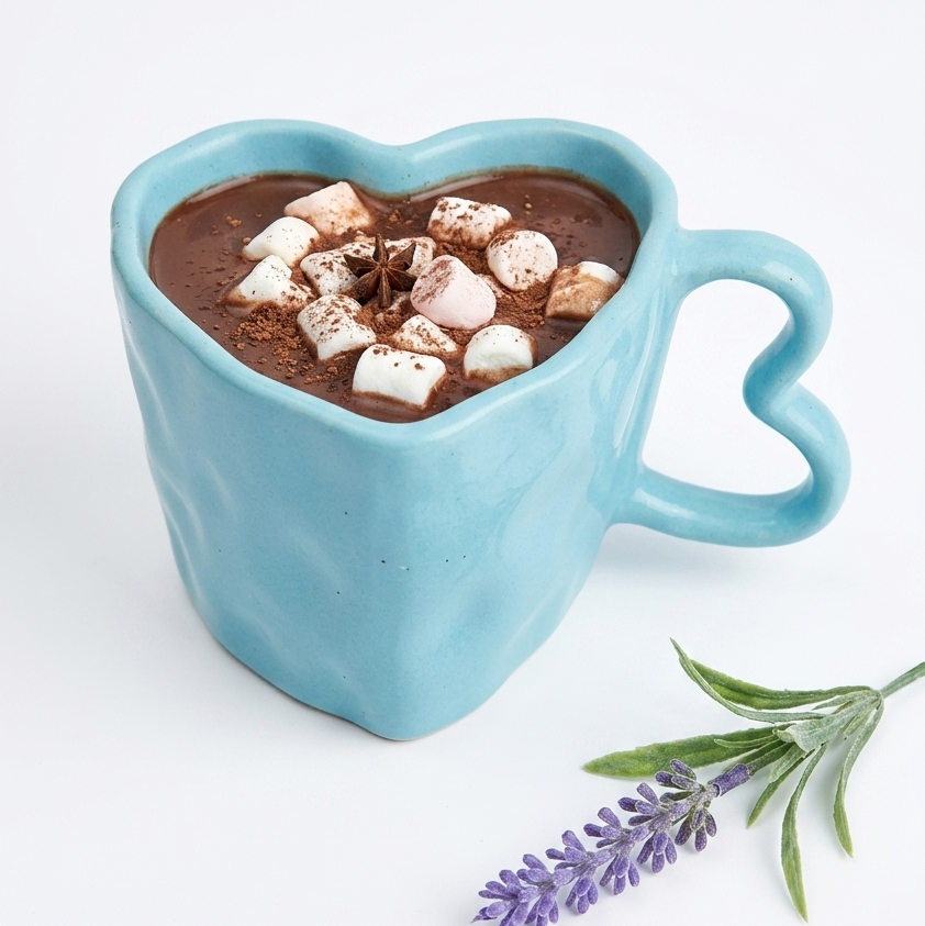 Sky Blue Ceramic Heart Mug (300ml)