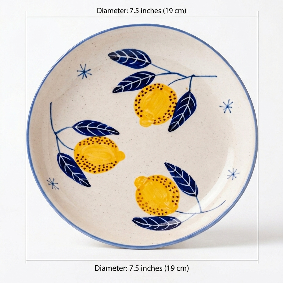 Italian Lemon Leafy Plate Sets (7.5 inches)