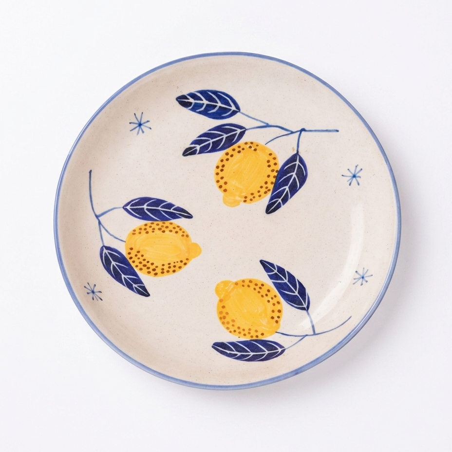 Italian Lemon Leafy Plate Sets (7.5 inches)