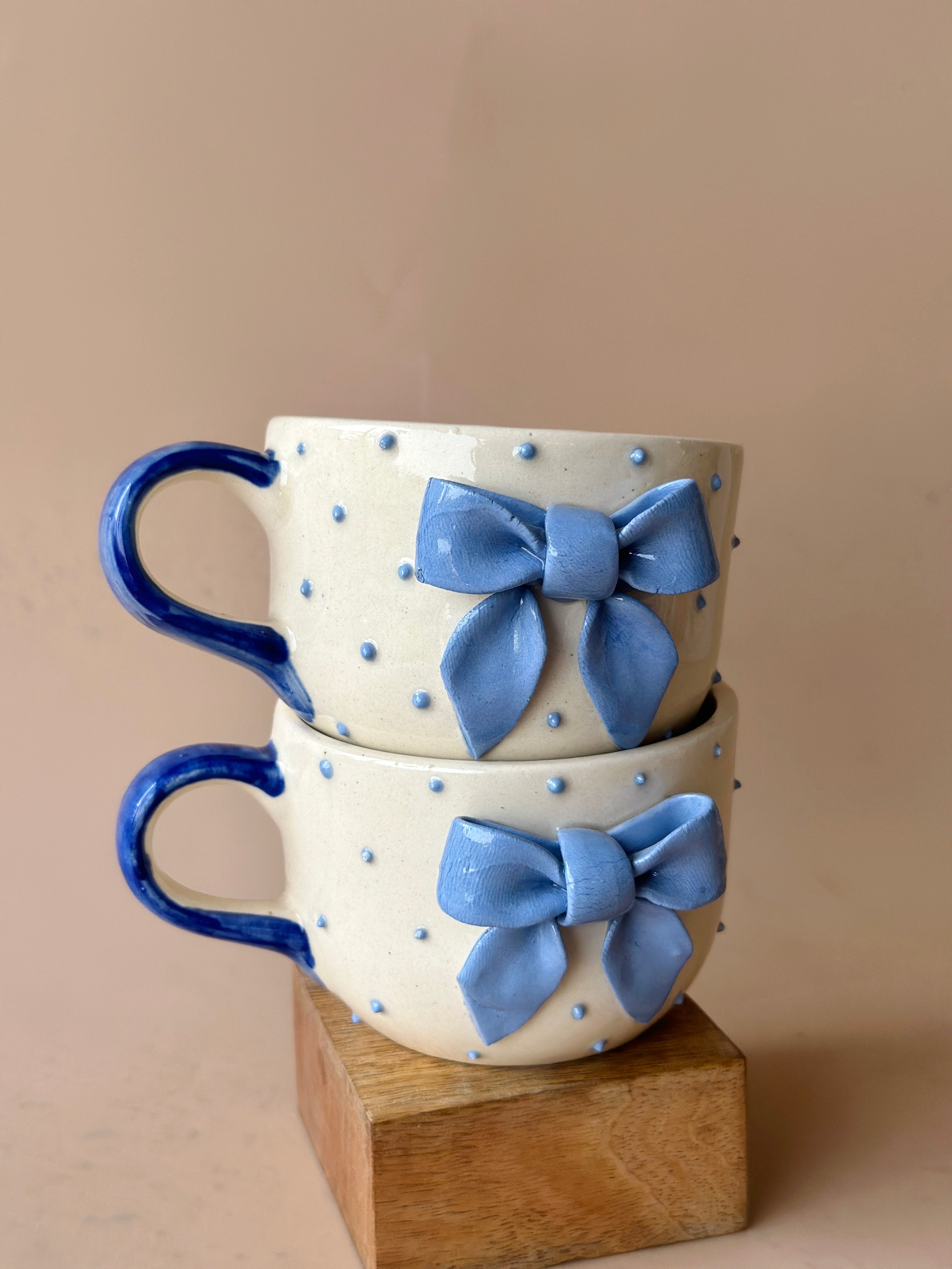 Dramatic Big Bow Espresso Cup - Sky Blue (Pre Order-Dispatches on 13th March)