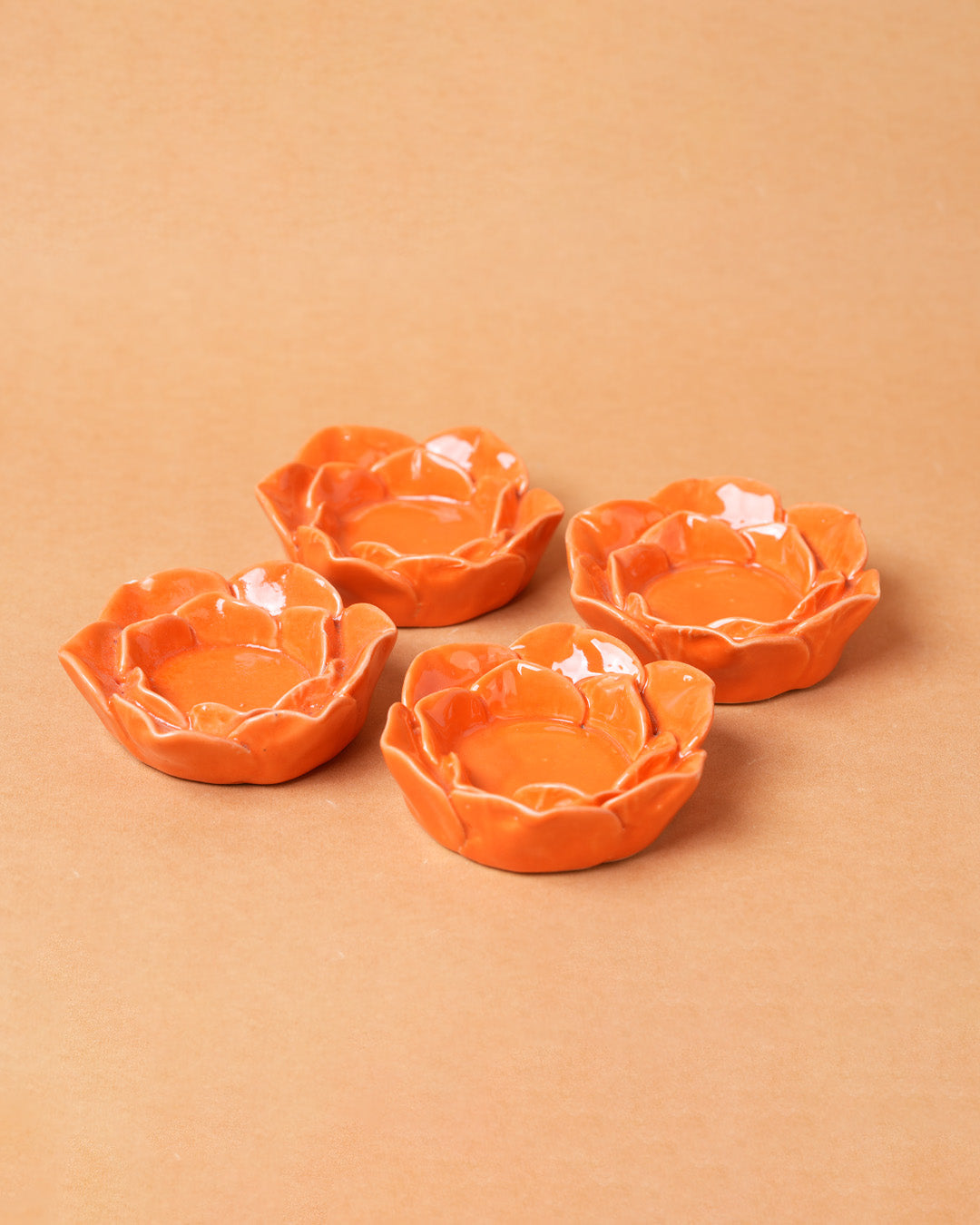 Marigold Mandi Flower Tea Light Candle Holder