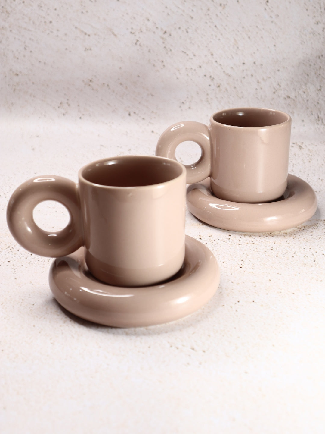 Dusty Pink Cups & Saucer Set (220ml)