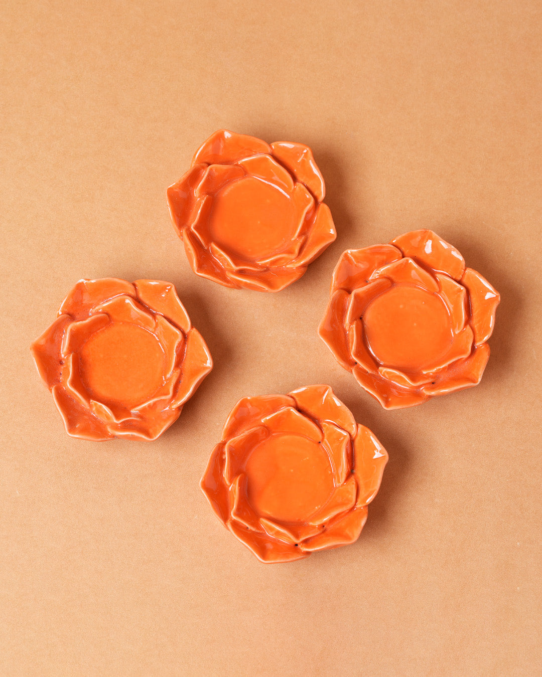Marigold Mandi Flower Tea Light Candle Holder